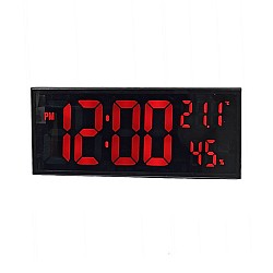 Ρολόι Τοίχου Ψηφιακό Πλαστικό 40x17cm DS-3810L Μαύρο