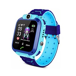 Παιδικό Smartwatch με GPS και Καουτσούκ-Πλαστικό Λουράκι Μπλε Q12