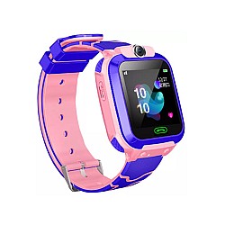 Παιδικό Smartwatch με GPS και Καουτσούκ-Πλαστικό Λουράκι Ροζ Q12