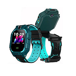 Παιδικό Smartwatch με GPS και Καουτσούκ-Πλαστικό Λουράκι Πράσινο Q19
