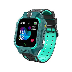 Παιδικό Smartwatch με GPS και Καουτσούκ-Πλαστικό Λουράκι Πράσινο Q19