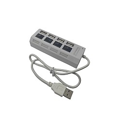USB 2.0 Hub 4 Θυρών με σύνδεση USB-A Treqa USB HUB Λευκό