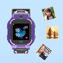 Παιδικό Smartwatch με GPS και Καουτσούκ-Πλαστικό Λουράκι Μωβ Q19