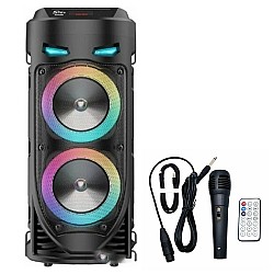 Σύστημα Karaoke με Ενσύρματο Μικρόφωνο και Led Φωτισμό ZQS ZQS4239 σε Μαύρο Χρώμα