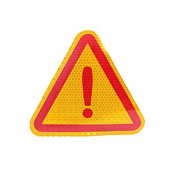 Πινακίδα Σήμανσης Γενικός Κίνδυνος Αυτοκόλλητο Φωσφοριζέ DS-20389-4 Πορτοκαλί OEM