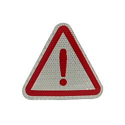 Πινακίδα Σήμανσης Γενικός Κίνδυνος Αυτοκόλλητο Φωσφοριζέ DS-20389-5 Λευκό OEM