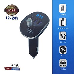 Transmitter αυτοκινήτου MP3 με Bluetooth 3x USB και micro SD 12-24v M21 OEM