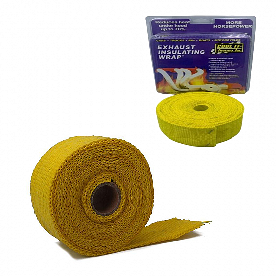 Θερμομονωτική Ταινία Λαιμού Εξάτμισης 10m Exhaust Insulating Wrap Tape σε Κίτρινο Χρώμα