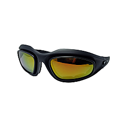 Unisex Γυαλιά ηλίου μηχανής με θήκη 1123-17 μαύρο χρώμα OEM