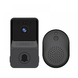 Mini Έξυπνο κουδούνι πόρτας WiFi με κάμερα 2.4GHZ σε Μαύρο Χρώμα OEM