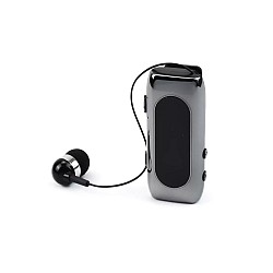 Ακουστικό Πέτου Clip-on In-ear Bluetooth Handsfree K55 Γκρι Μολυβί