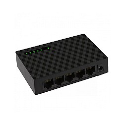 Desktop Network Switch Δικτύου Unmanaged Fast Ethernet (10/100/1000) με 5 θύρες Andowl Q-JH01 Μαύρο