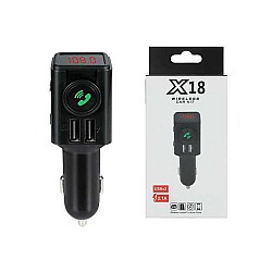 Bluetooth USB MP3 Player 2xUSB Αυτοκινήτου 12v-26v Car FM Transmitter Car Kit X18 OEM