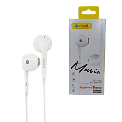 Ακουστικά Earbuds Handsfree Wired Earphone με Βύσμα 3.5mm Andowl QY-9026 Λευκό