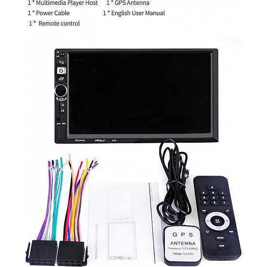 Ηχοσύστημα Αυτοκινήτου 2DIN ANDROID GPS USB SD Bluetooth AUX REMOTE – 8702