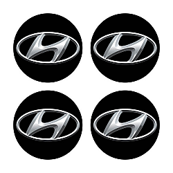Αυτοκόλλητα Τάπες Αλουμινίου Ζαντών Hyundai 56mm 4τμχ